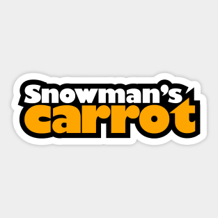 Snowman's Carrot Sticker